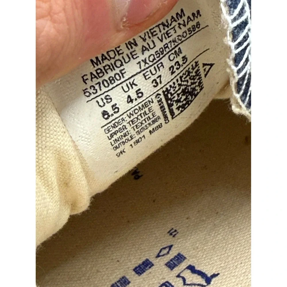 Converse‎ Chuck Taylor All Star Shoreline 537080F Womens 6.5 Sneaker Navy Canvas